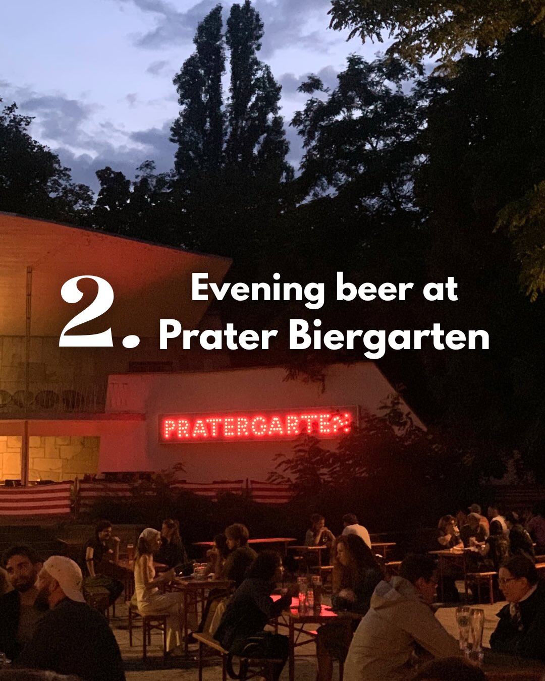 Evening beer at Prater Biergarten